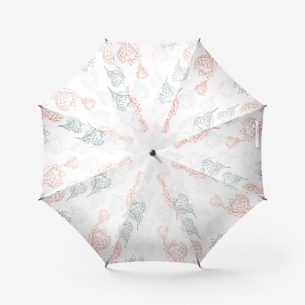 Зонт «Бесшовный узор с цветами протеи»