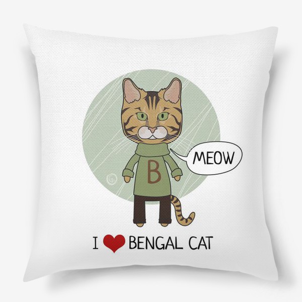 Подушка «Бенгальский кот»