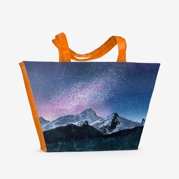 Пляжная сумка «Горы и звёзды»