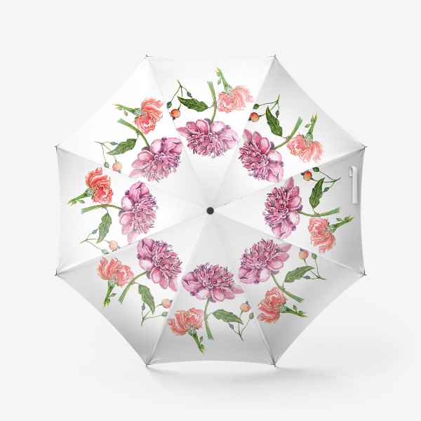 Зонт «Пионы цветы»