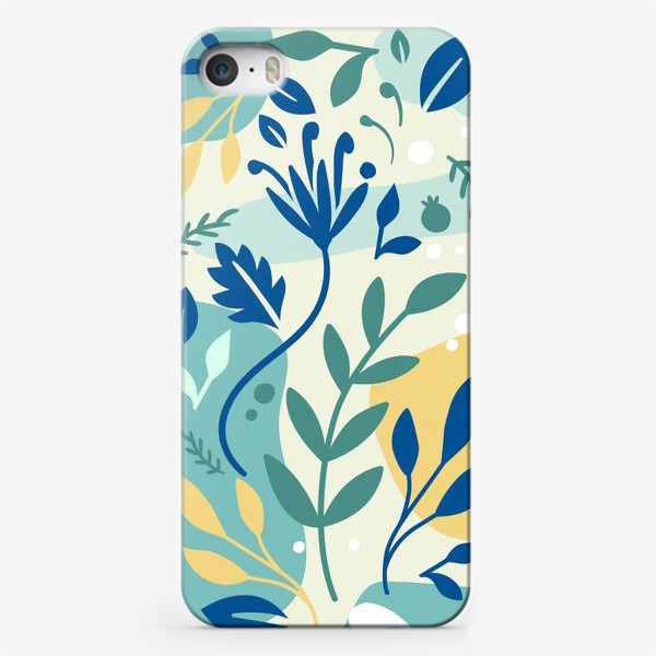 Чехол iPhone «Абстрактная фантазия из цветов и листьев»