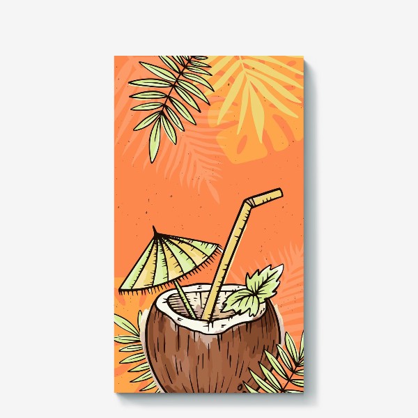 Холст «Тропический кокос»