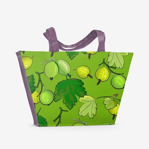 Пляжная сумка «зелёный крыжовник»