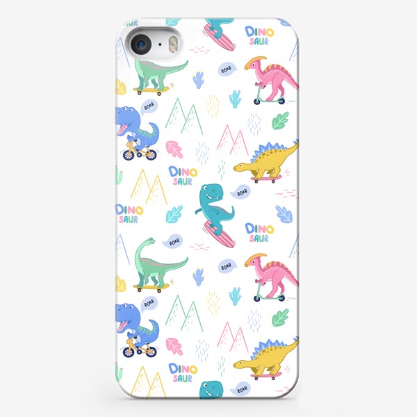 Чехол iPhone «Забавные динозавры»