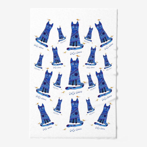 Полотенце «Синие коты»