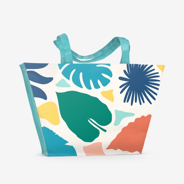 Пляжная сумка «Абстрактные листья пальм»