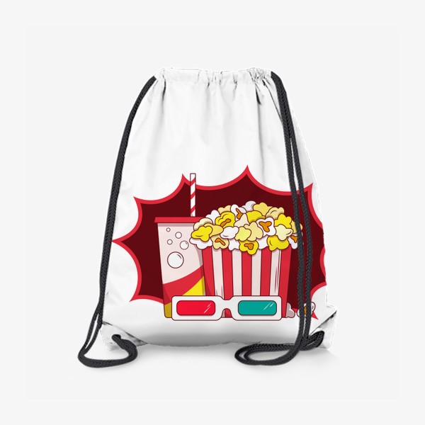 Рюкзак «Попкорн в стакане, popcorn, cinema»