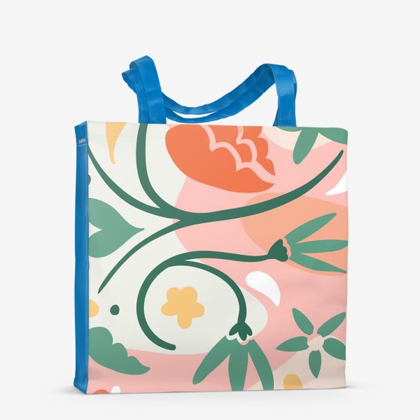 Сумка-шоппер «Разноцветная цветочная абстракция»