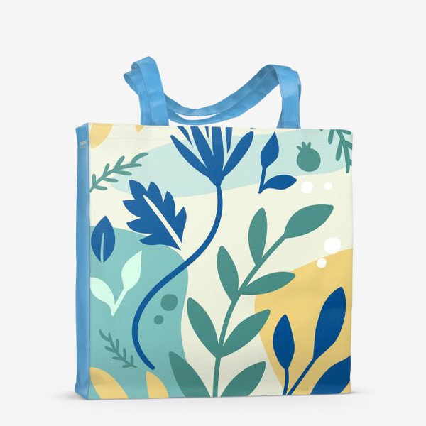 Сумка-шоппер «Абстрактная фантазия из цветов и листьев»