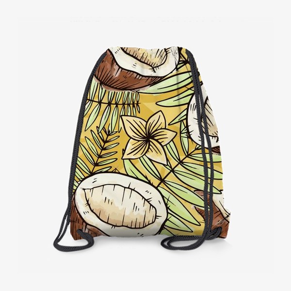 Рюкзак «Тропические кокосы и листья»