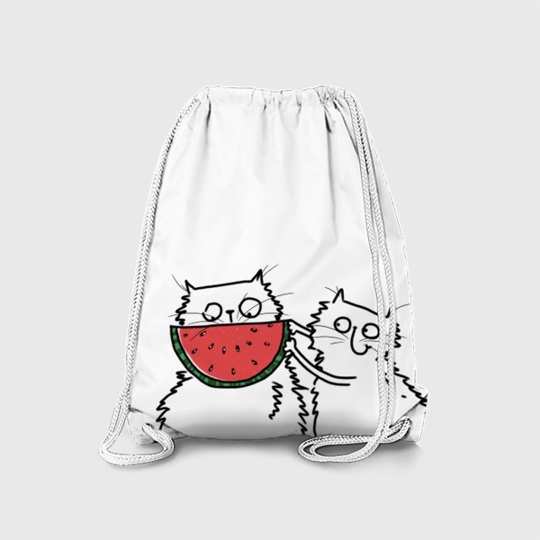 Рюкзак «Коты с арбузом. Улыбнись! Летнее настроение»