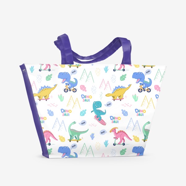 Пляжная сумка «Забавные динозавры»