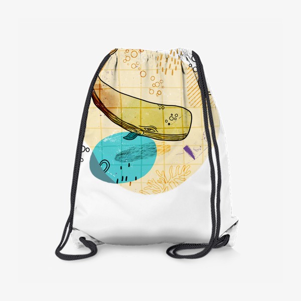 Рюкзак «Кит на абстрактном летнем фоне»