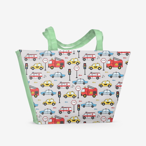 Пляжная сумка &laquo;Машинки/Пожарная/Скорая/Такси/Полицейская&raquo;
