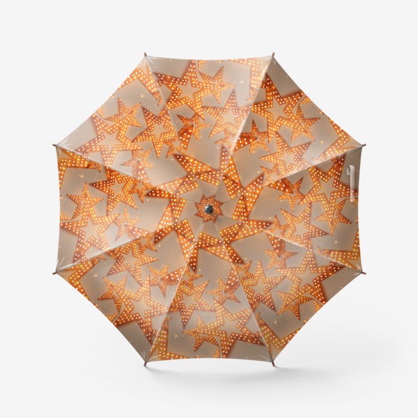 Зонт «Оранжевые звезды»