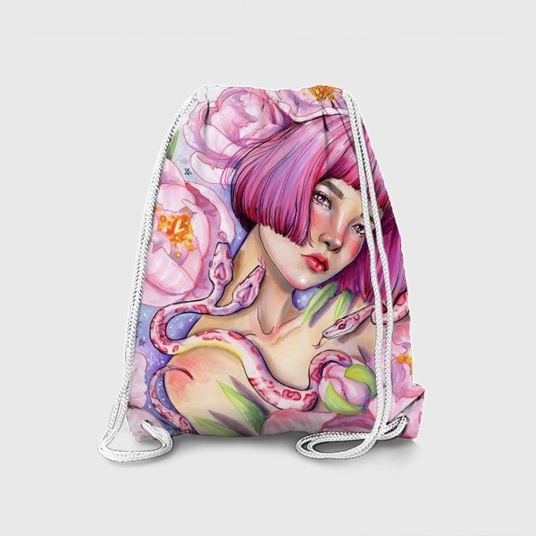 Рюкзак «Розовая дева со змеями»