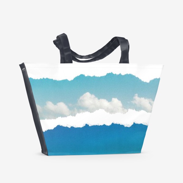 Пляжная сумка «Голубое небо. Облака. Лето»
