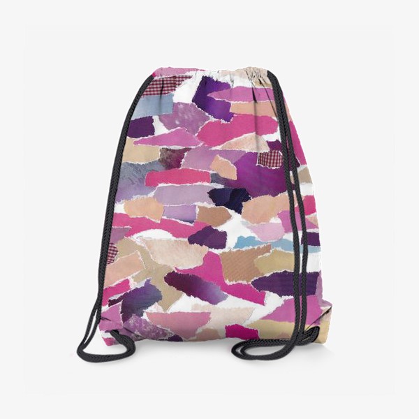 Рюкзак «Абстракция. Розовый и фиолетовый. Коллаж»