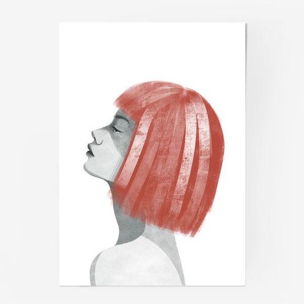 Постер &laquo;Девушка с рыжими волосами. Девушка&raquo;