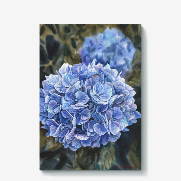 Холст «In my garden. Blue hydrangea.»