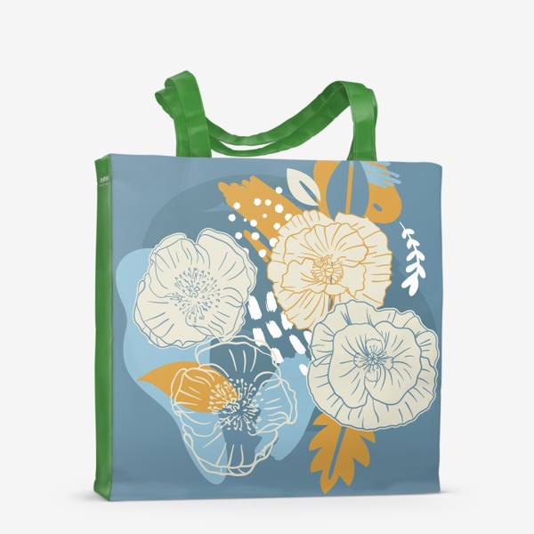 Сумка-шоппер «Абстрактный букет весенних цветов»