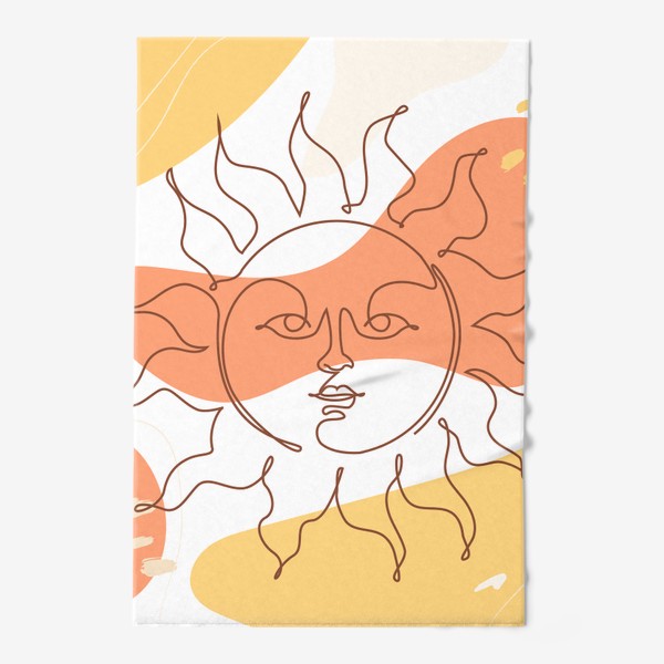 Полотенце «Абстрактное солнце - Лайн арт »