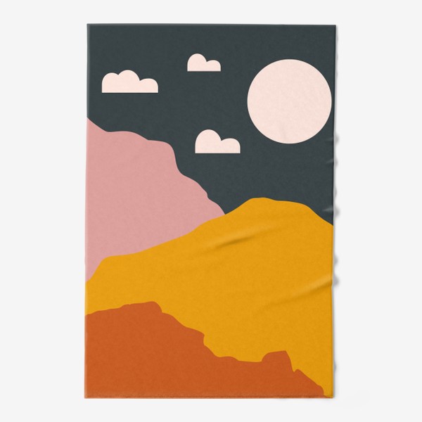 Полотенце «Горный пейзаж на закате»