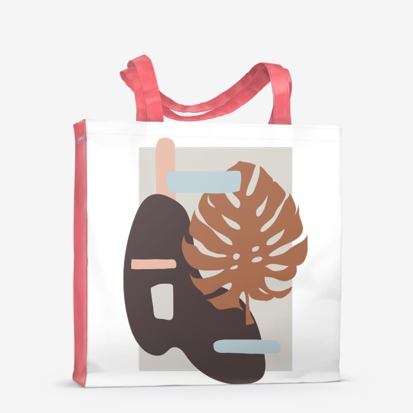 Сумка-шоппер &laquo;Абстрактные формы с пальмовым листом&raquo;