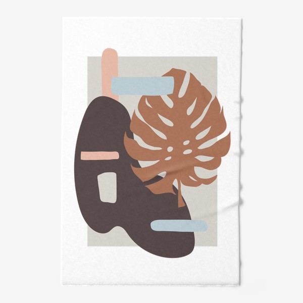 Полотенце «Абстрактные формы с пальмовым листом»