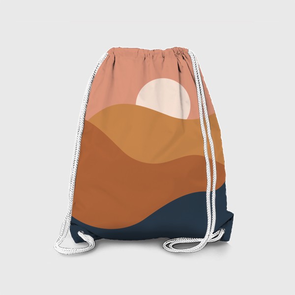Рюкзак «Абстрактный закат в жаркой пустыне »