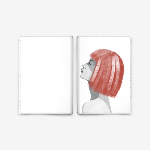 Обложка для паспорта «Девушка с рыжими волосами. Девушка»