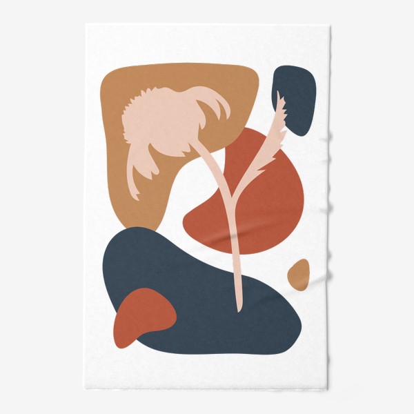 Полотенце «Цветок на фоне абстрактных форм»