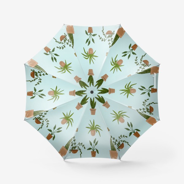 Зонт «Домашние растения паттерн»