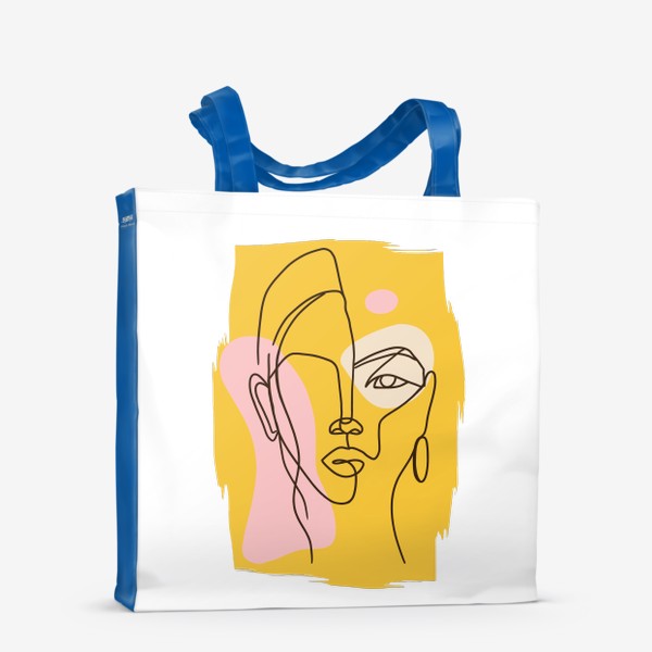 Сумка-шоппер «Портрет женщины - Лайн арт»