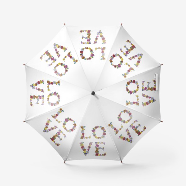 Зонт «Надпись Любовь. Love»