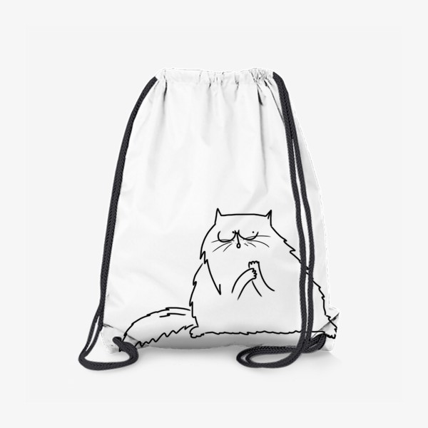 Рюкзак «Котик белый. Удивлен и очень хорош »