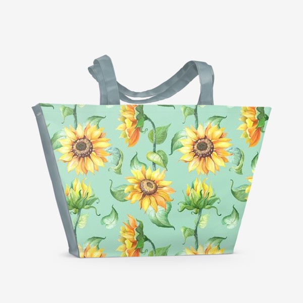 Пляжная сумка «Подсолнухи цветут»