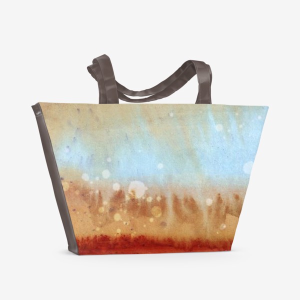 Пляжная сумка «Акварельное лето. Брызги, небо, песок.»