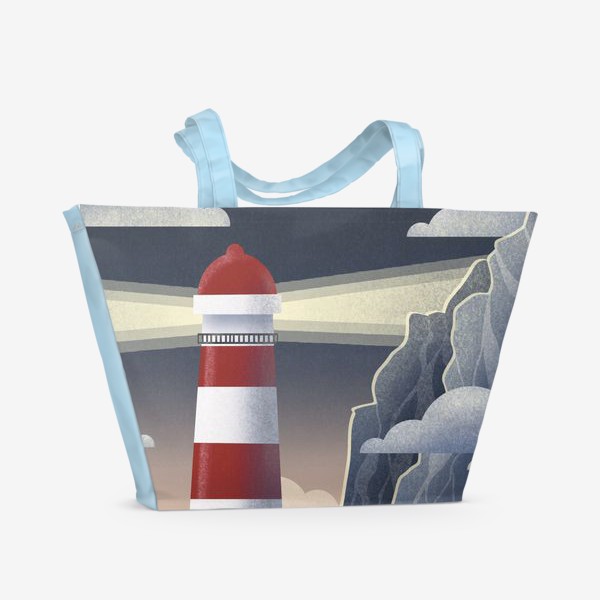 Пляжная сумка «И освещает маяк...»