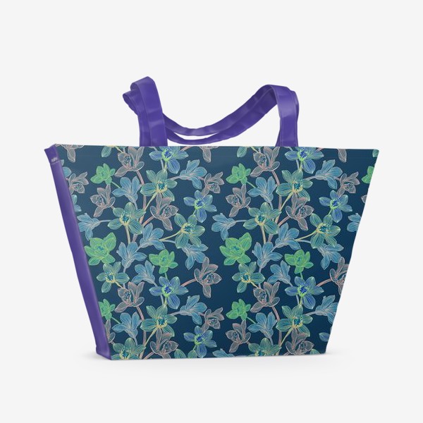 Пляжная сумка «орхидеи»