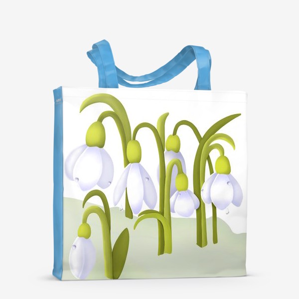 Сумка-шоппер «Цветы. Подснежники. Весна. 8 марта.»
