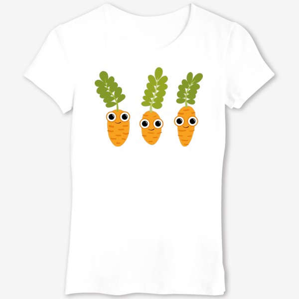 Футболка «Веселая морковка. Летние персонажи»