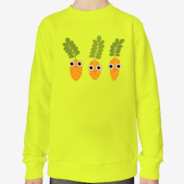 Свитшот «Веселая морковка. Летние персонажи»