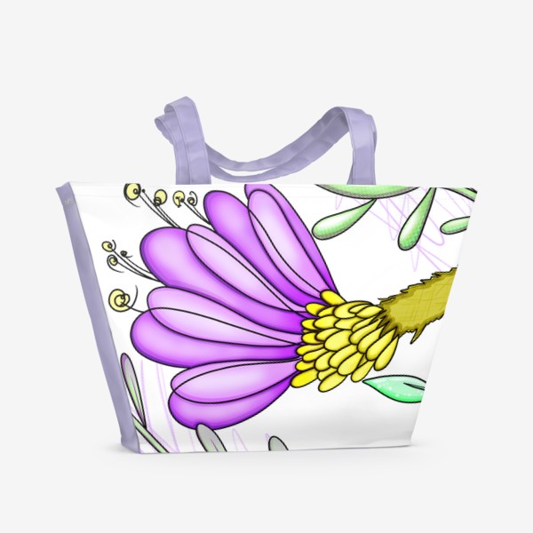 Пляжная сумка «Цветы. Растения.»