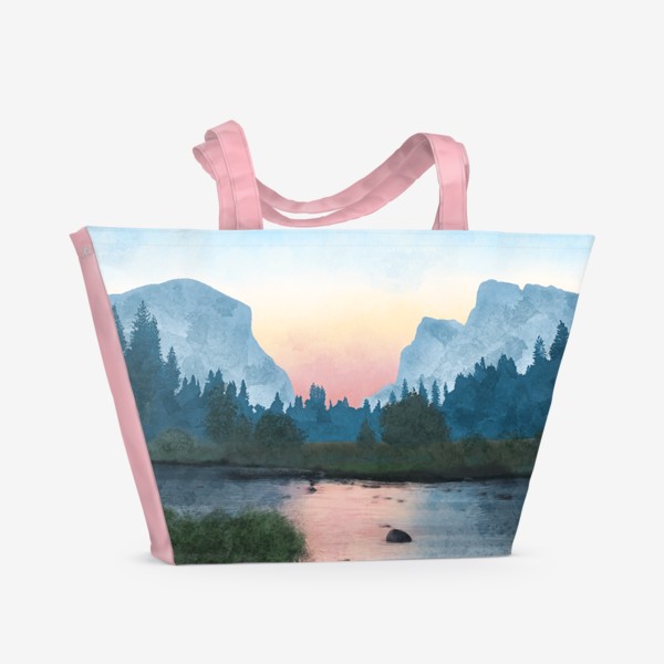 Пляжная сумка «Горы. Река»
