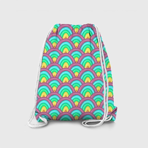 Рюкзак «Паттерн разноцветные радуги»
