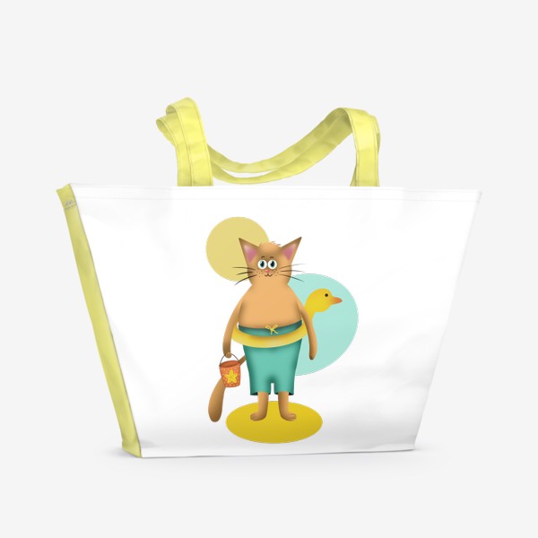 Пляжная сумка «Кот на море»