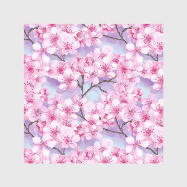 Скатерть «Весенняя сакура цветущая вишня ветка»