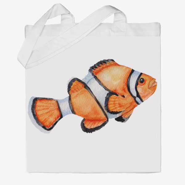 Сумка хб «Рыба оранжевая Акварель»