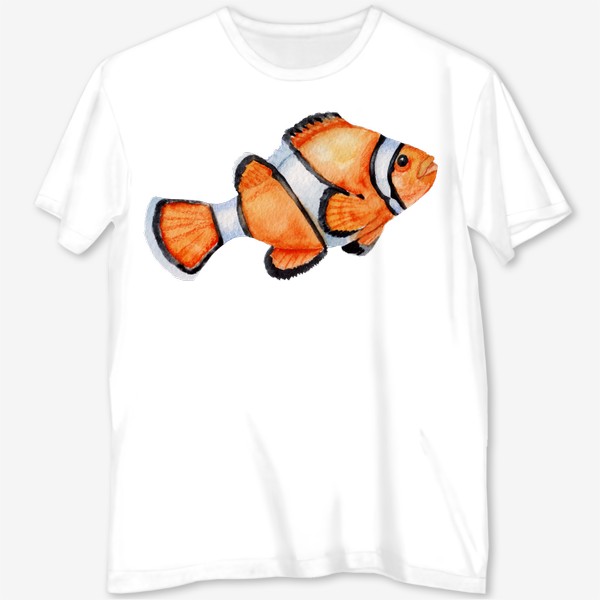 Футболка с полной запечаткой «Рыба оранжевая Акварель»